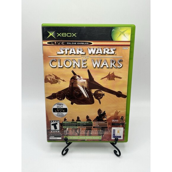 XBOX Star Wars The Clone Wars CIB Complete In Box 2003 Tetris Worlds Used TESTED - Picture 1 of 5
